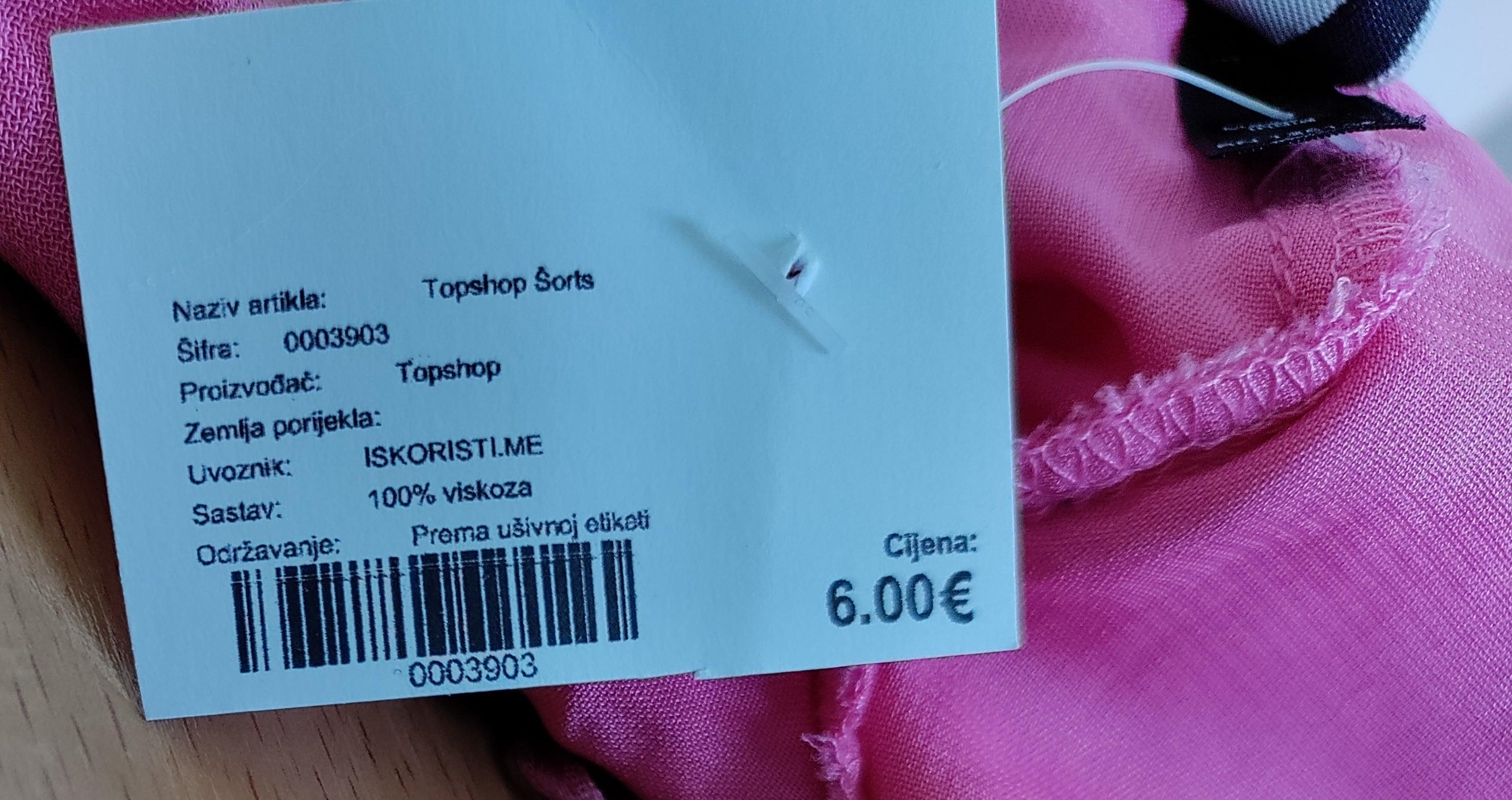 Topshop Šorts - ISKORISTI.ME